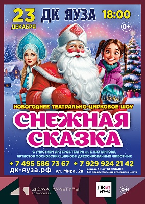 Новогоднее театрально-цирковое шоу для всей семьи «СНЕЖНАЯ СКАЗКА»